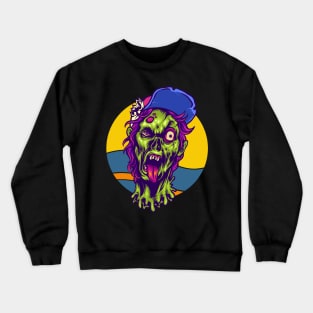 Teenager Zombie Halloween Crewneck Sweatshirt